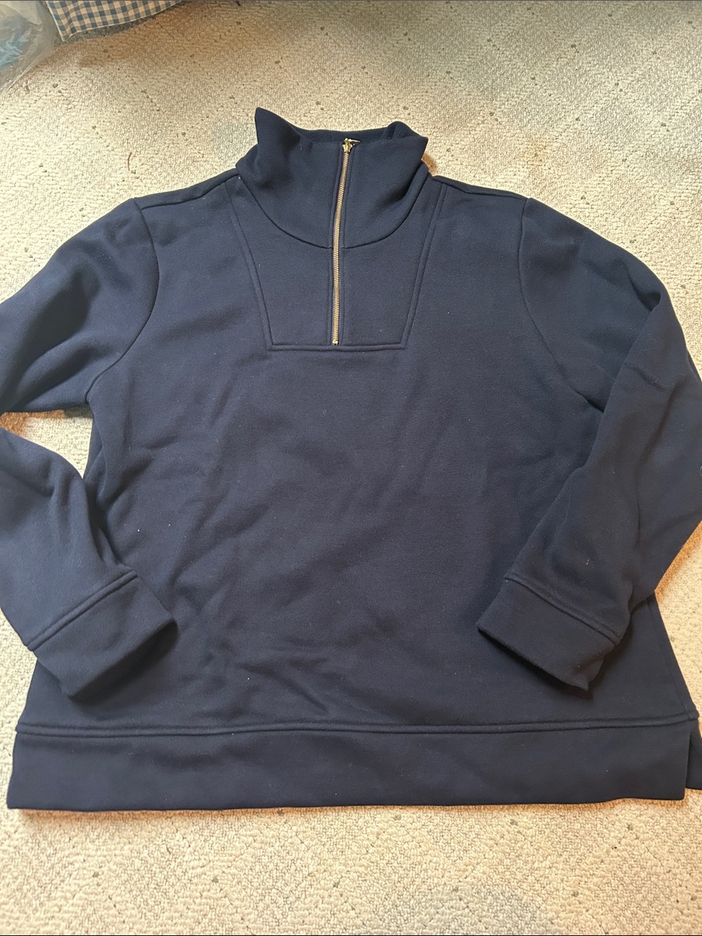 Navy Half-Zip Pullover Sweater